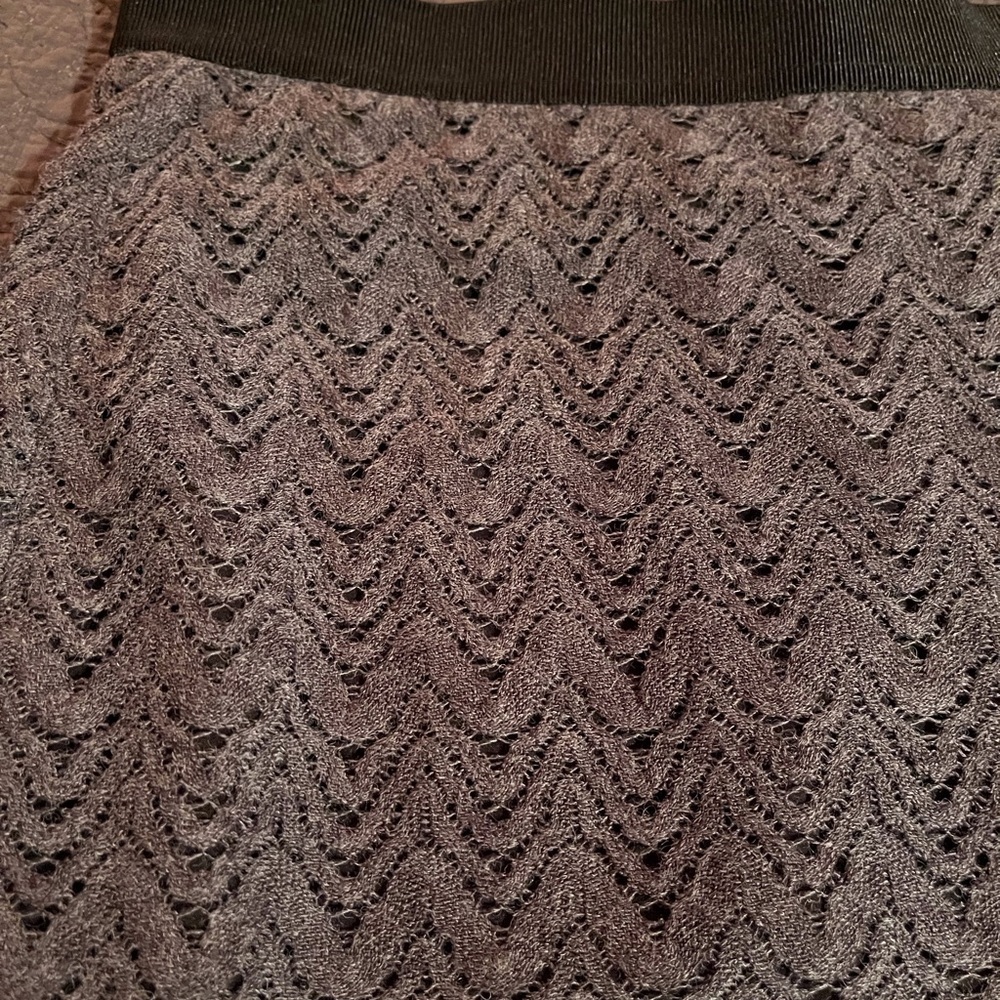 NWT Ann Taylor Straight Woven Overlay Skirt w Black Lining - Picture 3 of 5